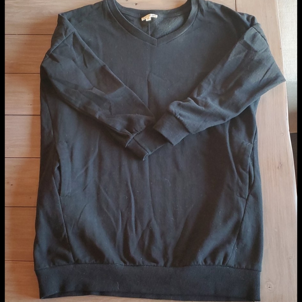 Large Black Sweatshirt Tunic